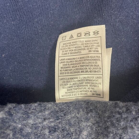 Crewneck Sweatshirt Womens Size XL Navy Blue Graphic Grandma Winter Cottage Love - Picture 8 of 10